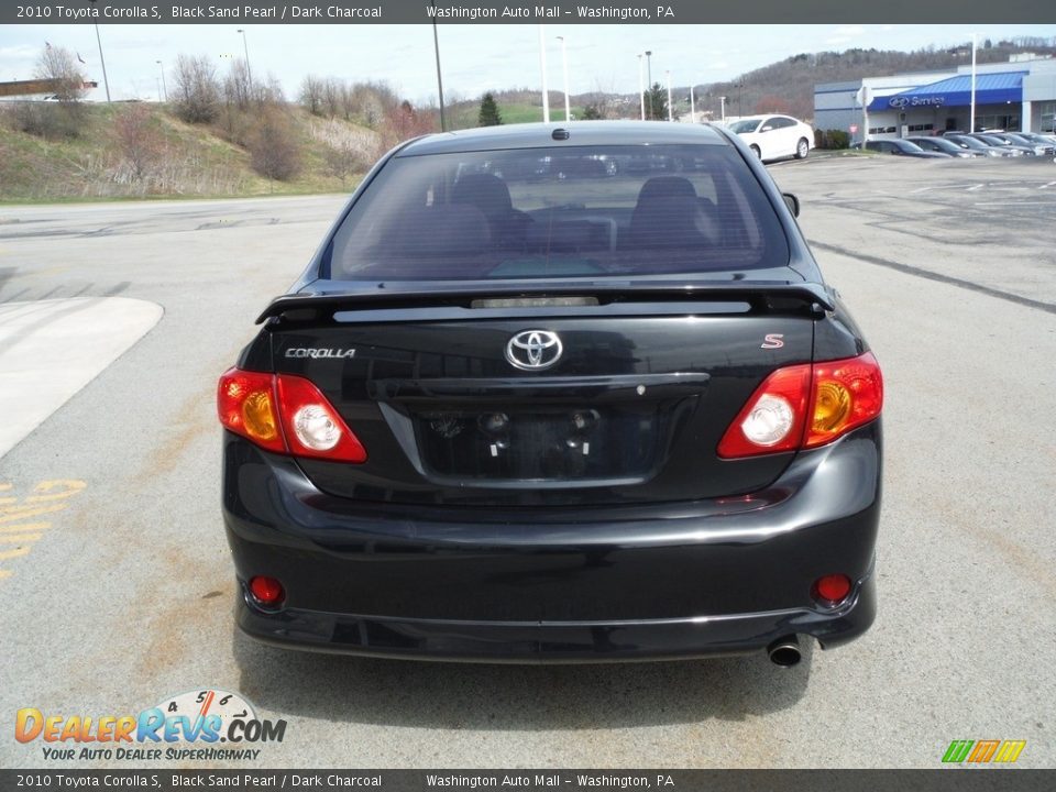 2010 Toyota Corolla S Black Sand Pearl / Dark Charcoal Photo #9