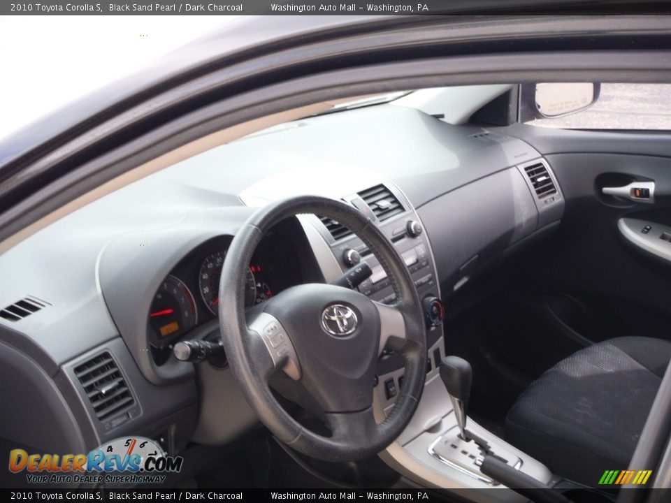 2010 Toyota Corolla S Black Sand Pearl / Dark Charcoal Photo #13