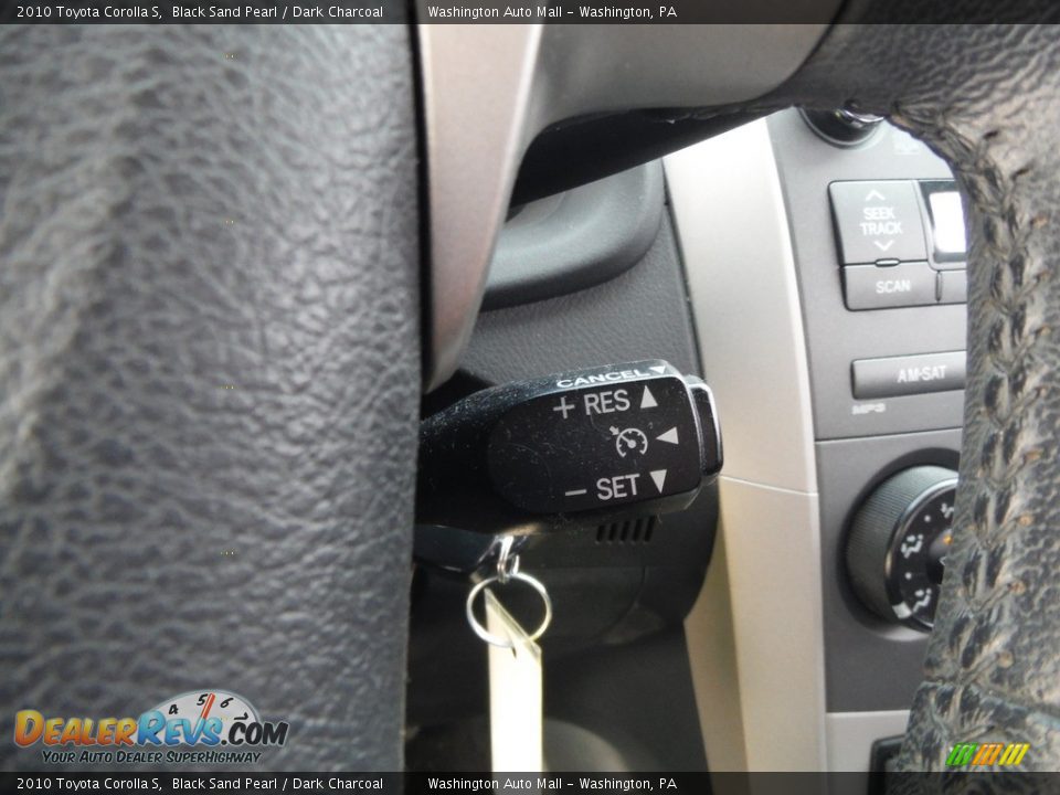 2010 Toyota Corolla S Black Sand Pearl / Dark Charcoal Photo #22