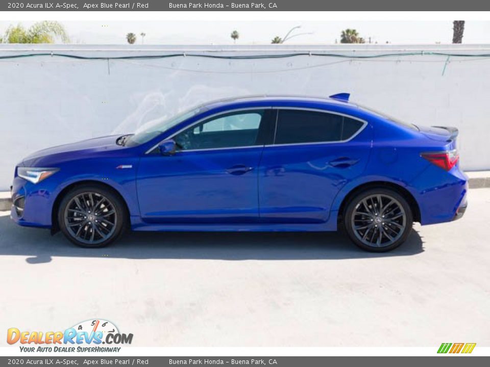 2020 Acura ILX A-Spec Apex Blue Pearl / Red Photo #8