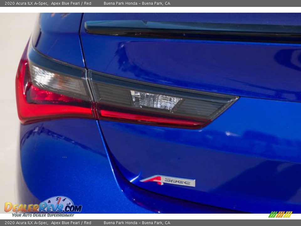 2020 Acura ILX A-Spec Apex Blue Pearl / Red Photo #10
