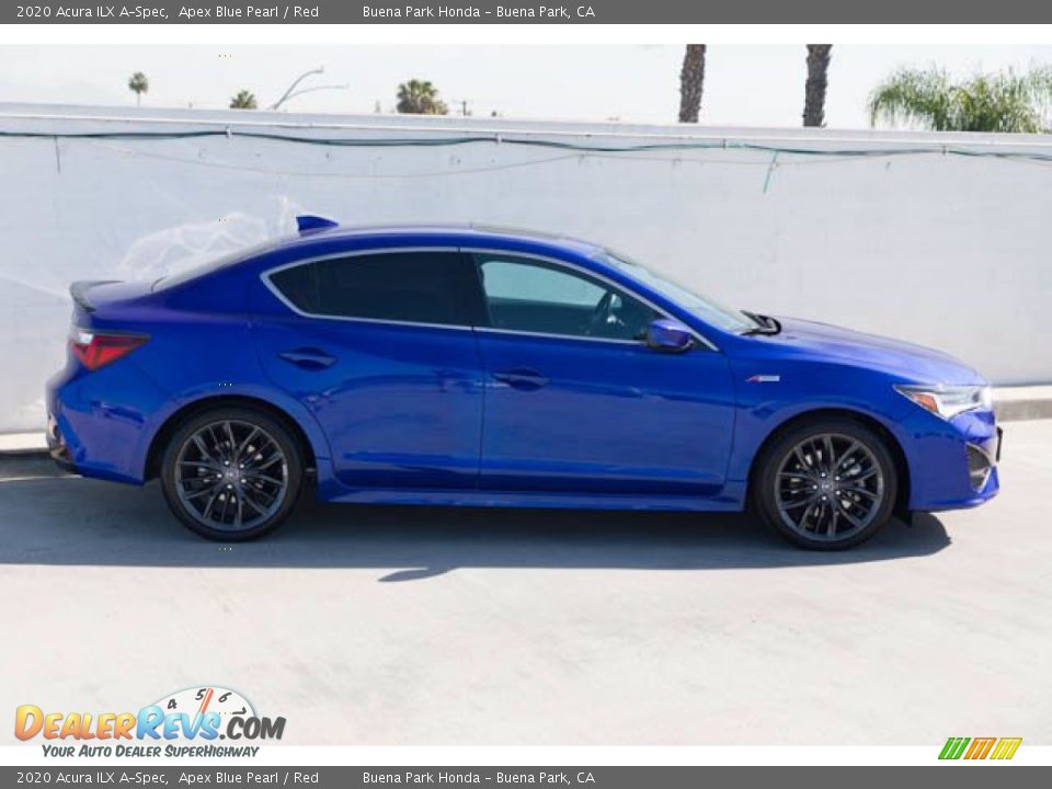 2020 Acura ILX A-Spec Apex Blue Pearl / Red Photo #12