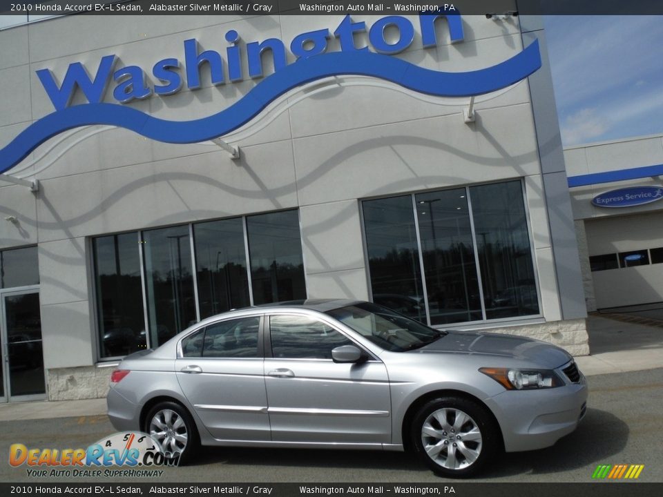 2010 Honda Accord EX-L Sedan Alabaster Silver Metallic / Gray Photo #2