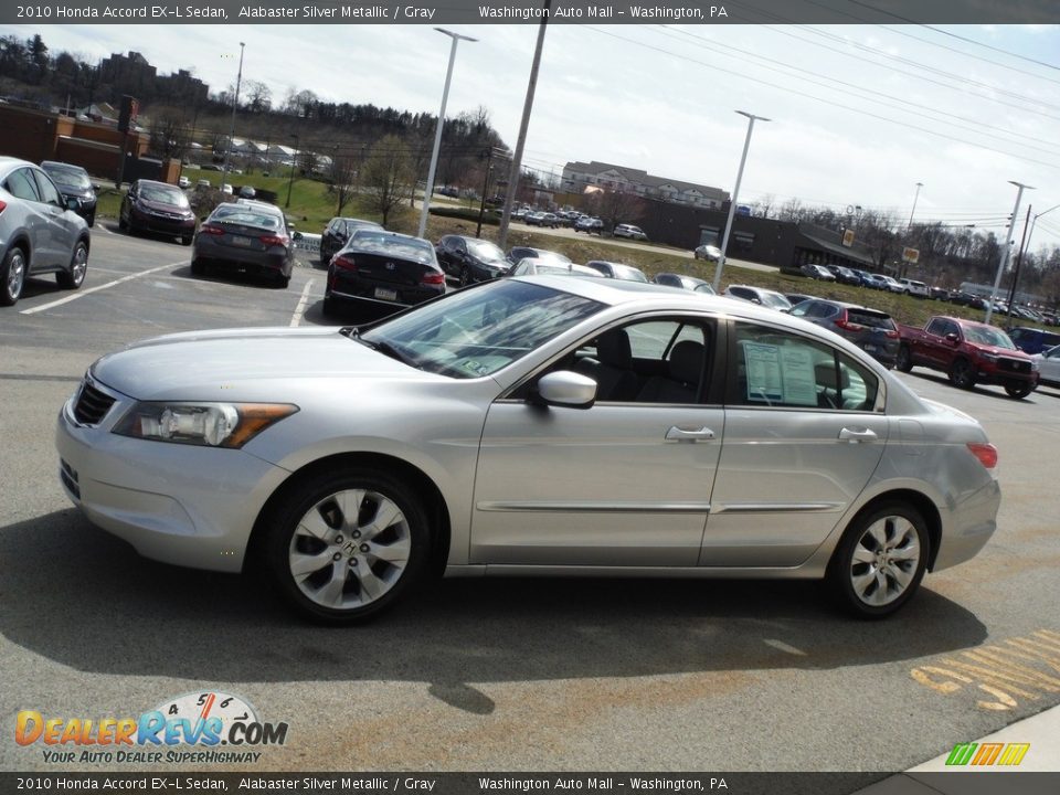 2010 Honda Accord EX-L Sedan Alabaster Silver Metallic / Gray Photo #7