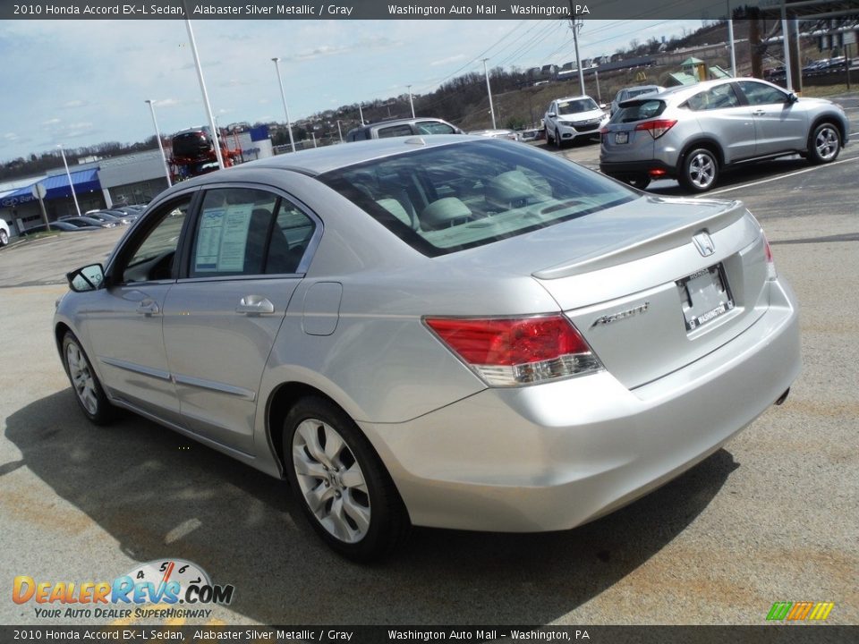 2010 Honda Accord EX-L Sedan Alabaster Silver Metallic / Gray Photo #8