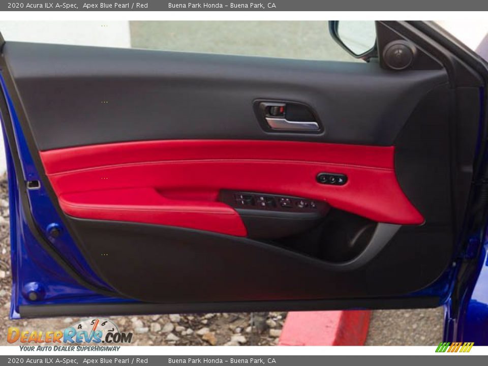 2020 Acura ILX A-Spec Apex Blue Pearl / Red Photo #27