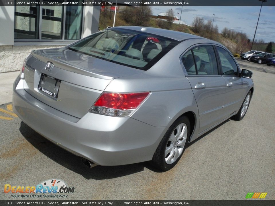 2010 Honda Accord EX-L Sedan Alabaster Silver Metallic / Gray Photo #10