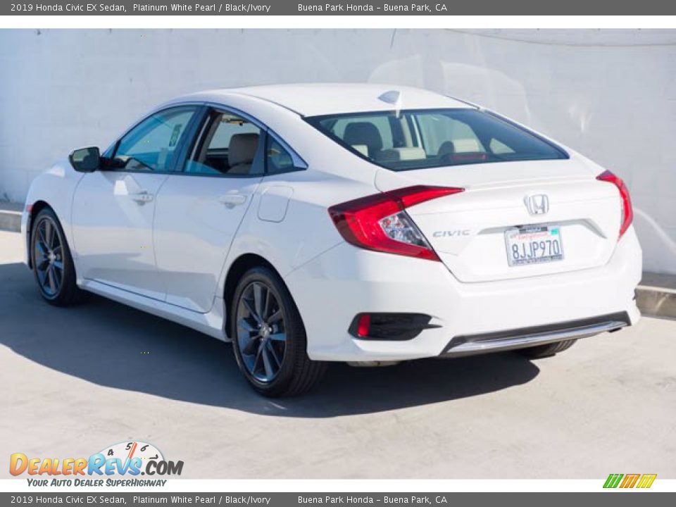 2019 Honda Civic EX Sedan Platinum White Pearl / Black/Ivory Photo #2