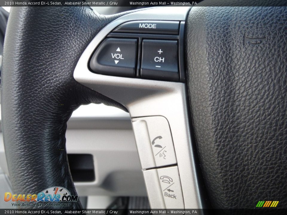 2010 Honda Accord EX-L Sedan Alabaster Silver Metallic / Gray Photo #22