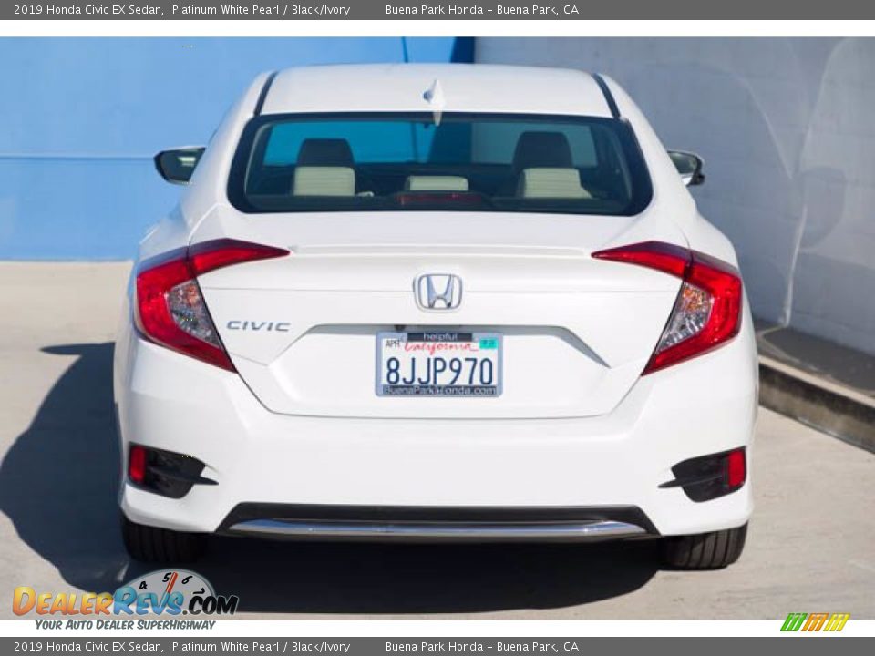 2019 Honda Civic EX Sedan Platinum White Pearl / Black/Ivory Photo #9