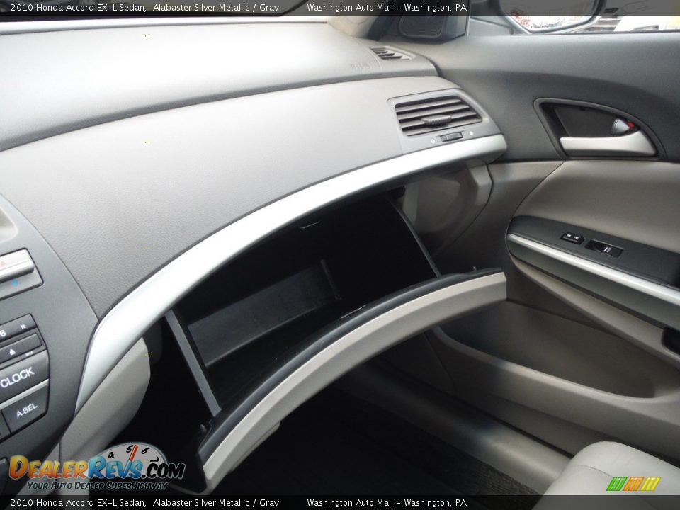 2010 Honda Accord EX-L Sedan Alabaster Silver Metallic / Gray Photo #26