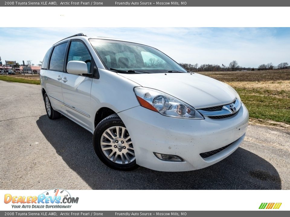 2008 Toyota Sienna XLE AWD Arctic Frost Pearl / Stone Photo #1