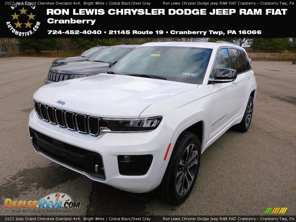 2022 Jeep Grand Cherokee Overland 4x4 Bright White / Global Black/Steel Gray Photo #1