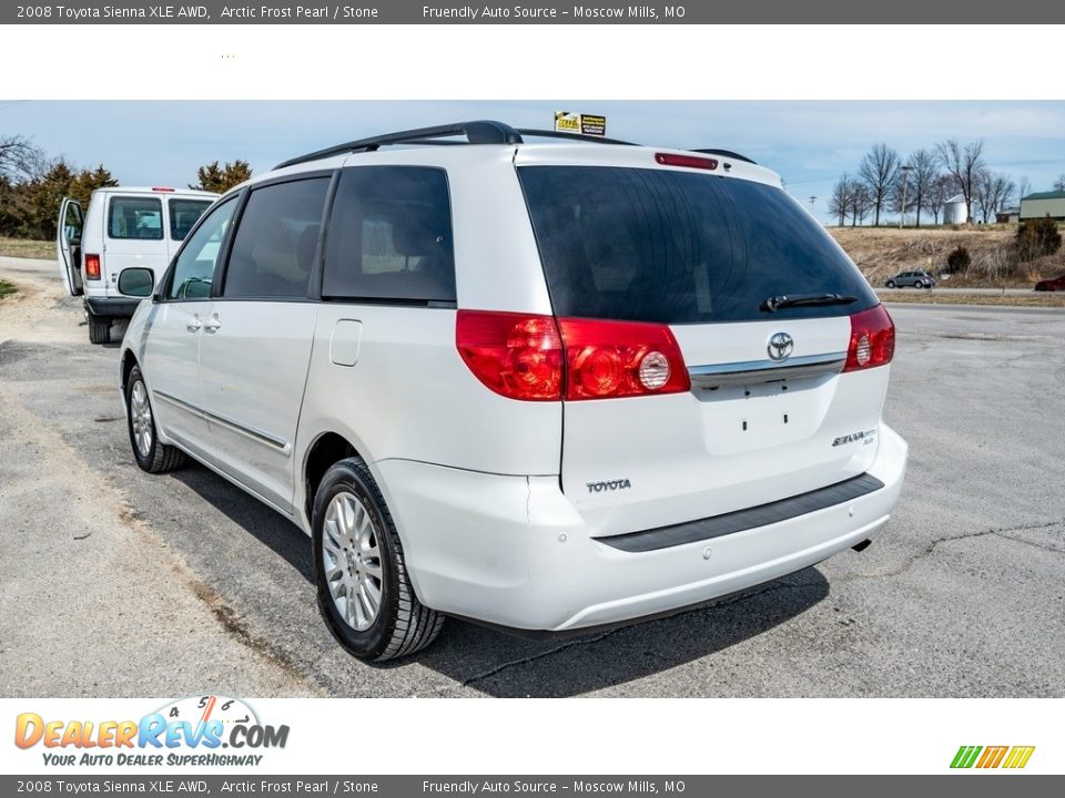 2008 Toyota Sienna XLE AWD Arctic Frost Pearl / Stone Photo #6