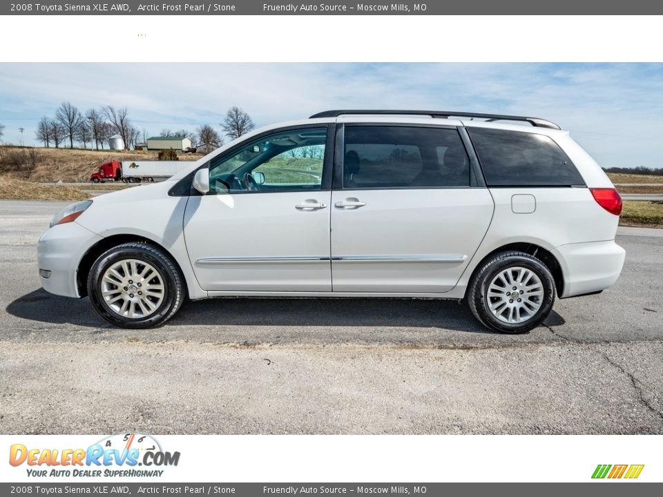 2008 Toyota Sienna XLE AWD Arctic Frost Pearl / Stone Photo #7