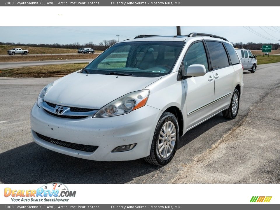 2008 Toyota Sienna XLE AWD Arctic Frost Pearl / Stone Photo #8