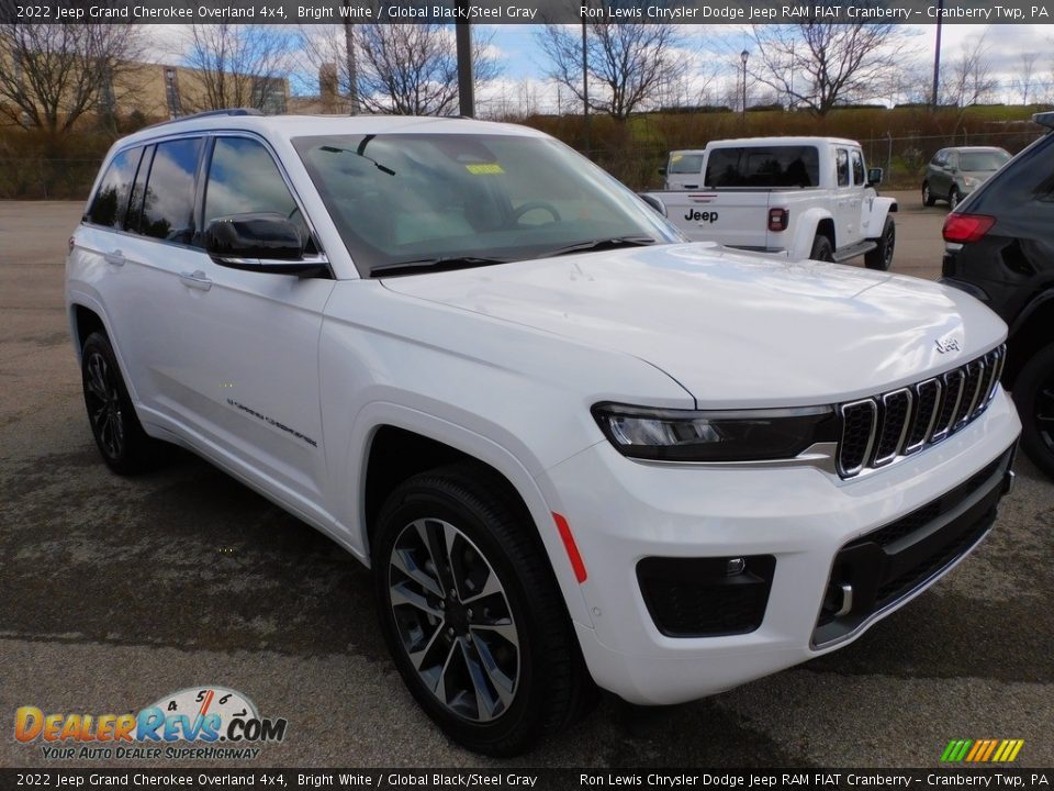 2022 Jeep Grand Cherokee Overland 4x4 Bright White / Global Black/Steel Gray Photo #3