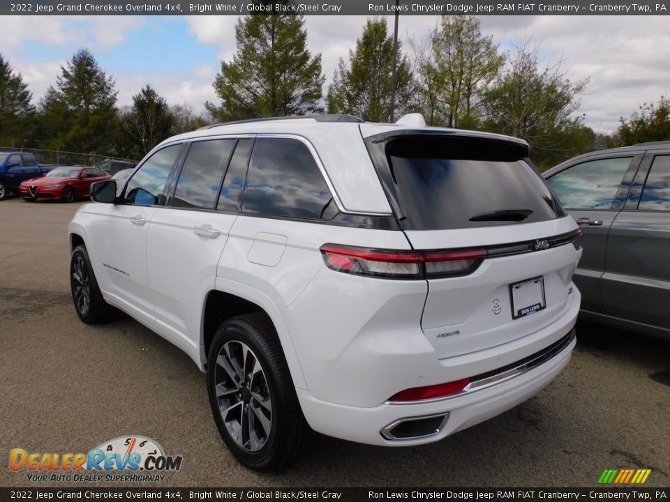 2022 Jeep Grand Cherokee Overland 4x4 Bright White / Global Black/Steel Gray Photo #8