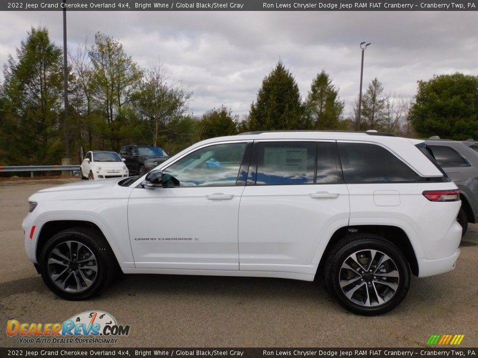 2022 Jeep Grand Cherokee Overland 4x4 Bright White / Global Black/Steel Gray Photo #9