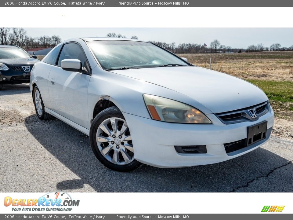 2006 Honda Accord EX V6 Coupe Taffeta White / Ivory Photo #1