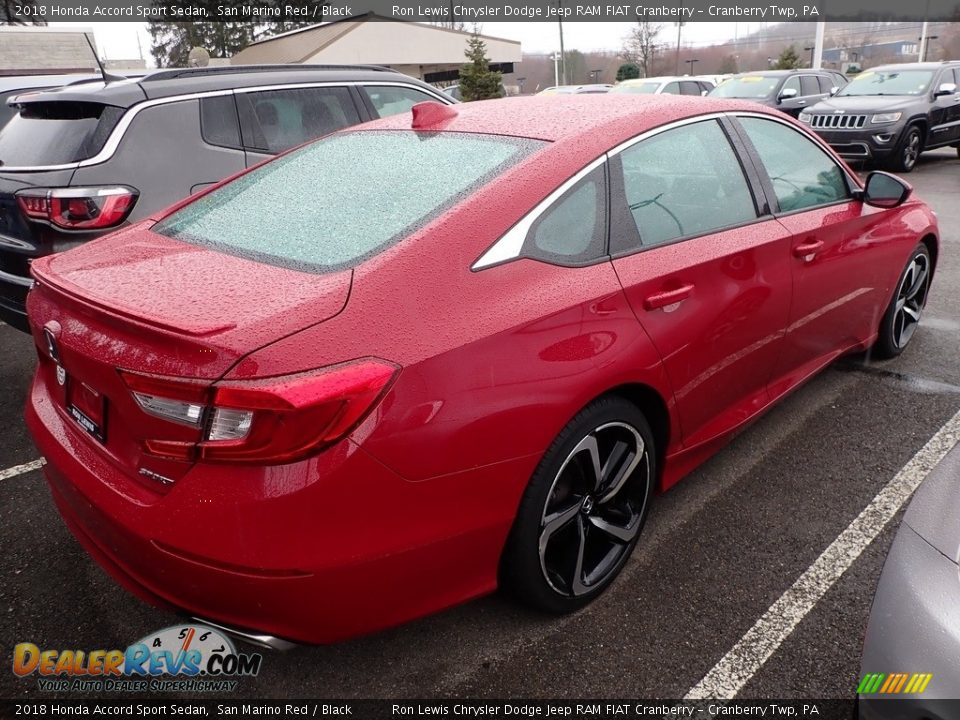 2018 Honda Accord Sport Sedan San Marino Red / Black Photo #3