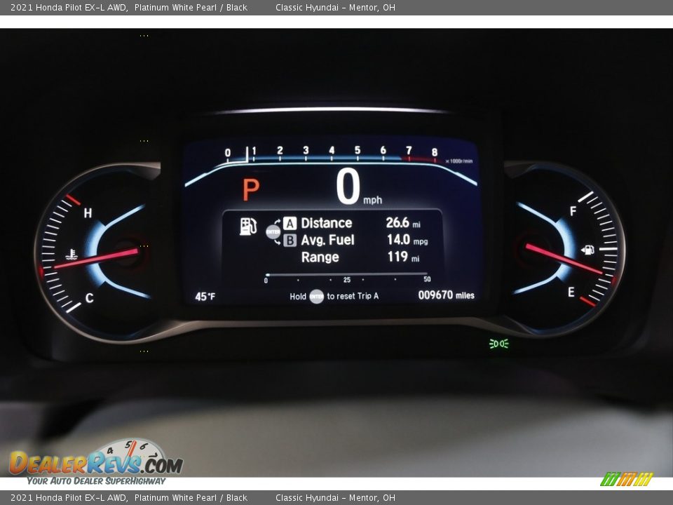 2021 Honda Pilot EX-L AWD Gauges Photo #8