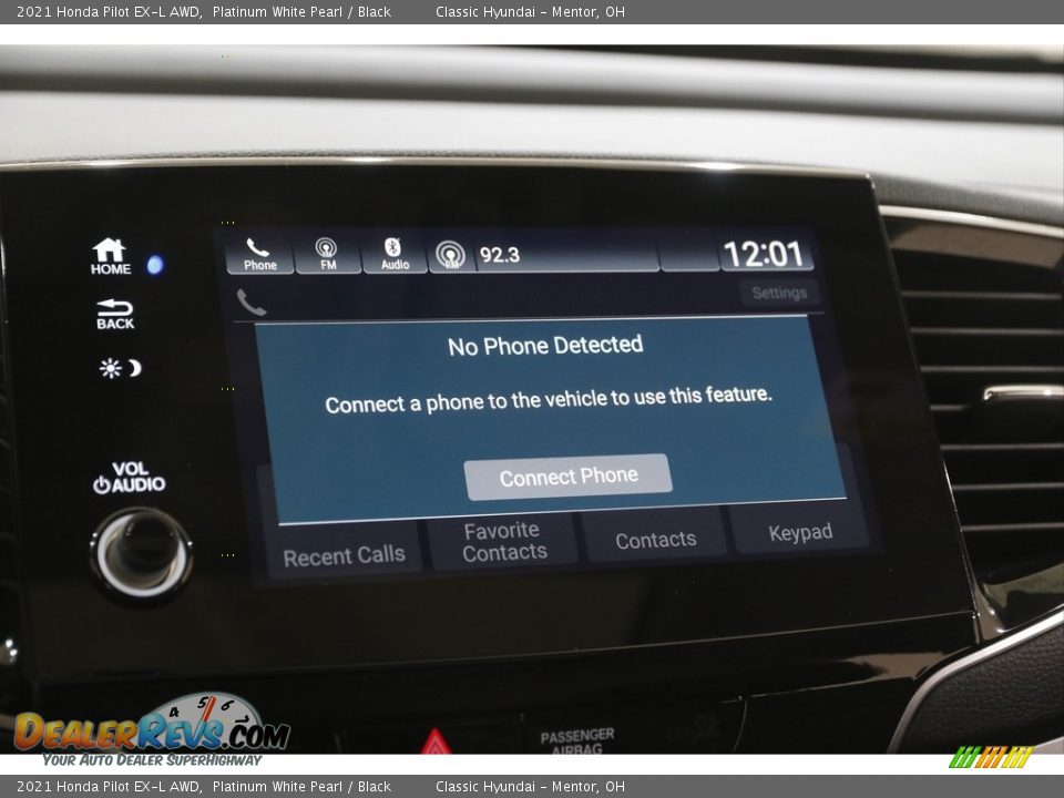 2021 Honda Pilot EX-L AWD Platinum White Pearl / Black Photo #11