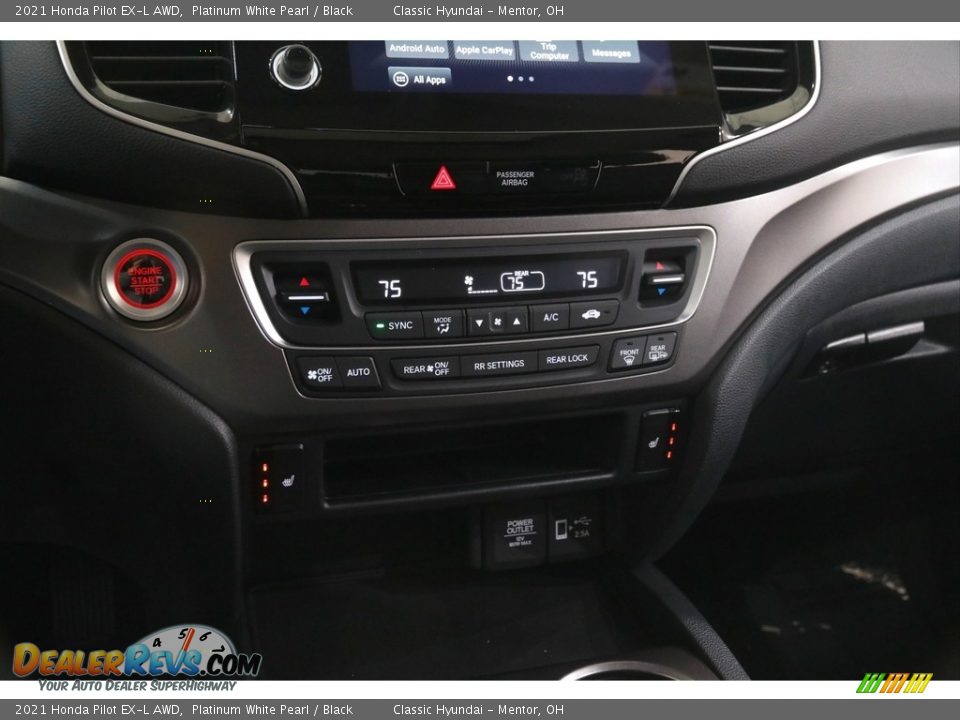 2021 Honda Pilot EX-L AWD Platinum White Pearl / Black Photo #13