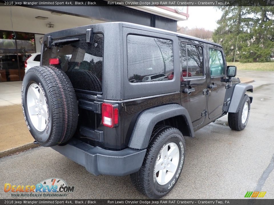 2018 Jeep Wrangler Unlimited Sport 4x4 Black / Black Photo #2