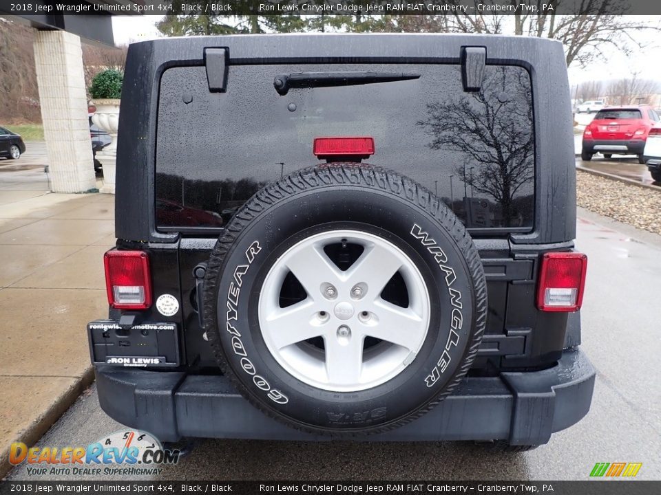 2018 Jeep Wrangler Unlimited Sport 4x4 Black / Black Photo #3