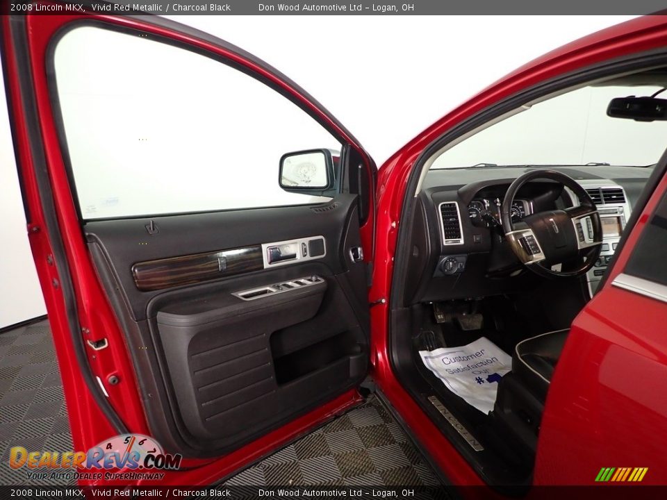 2008 Lincoln MKX Vivid Red Metallic / Charcoal Black Photo #16