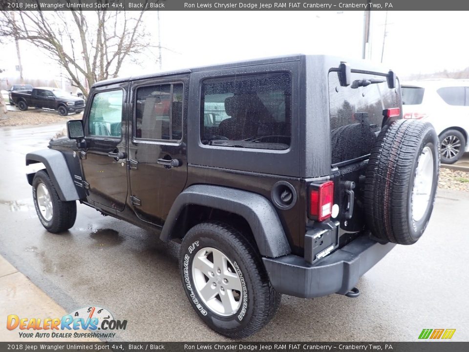 2018 Jeep Wrangler Unlimited Sport 4x4 Black / Black Photo #5