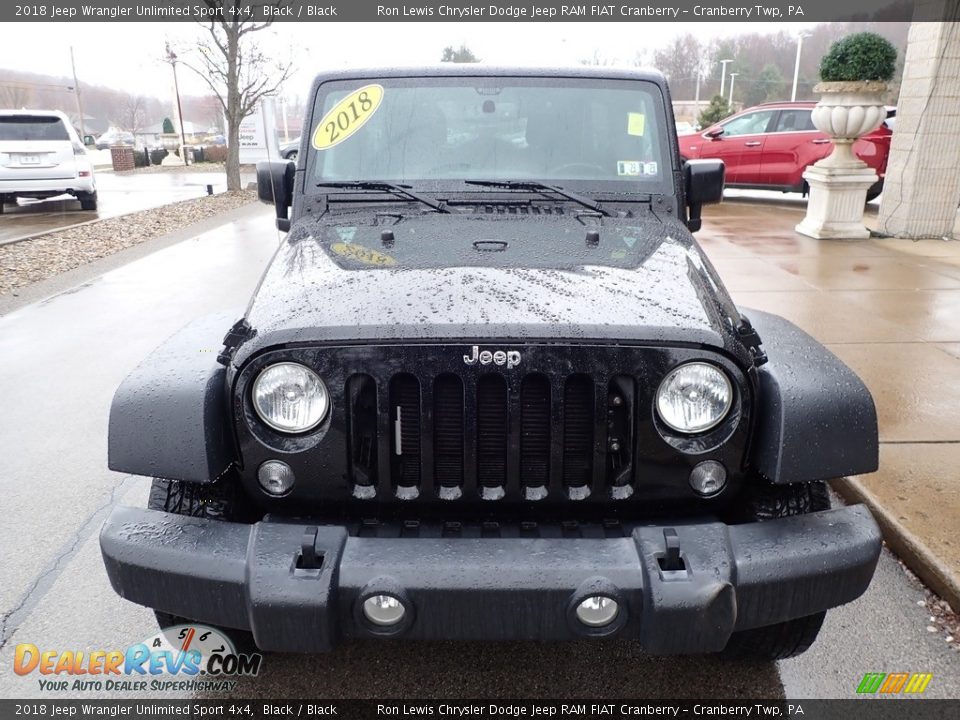 2018 Jeep Wrangler Unlimited Sport 4x4 Black / Black Photo #8