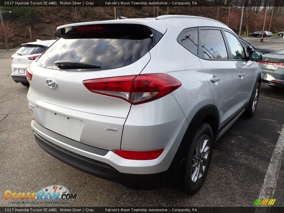 2017 Hyundai Tucson SE AWD Molten Silver / Gray Photo #4