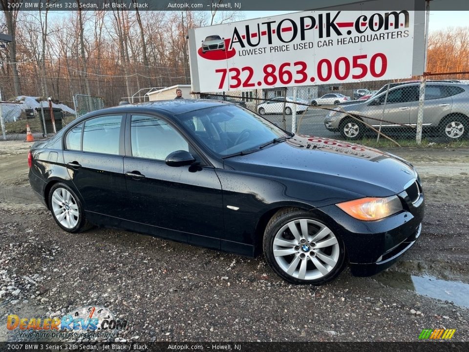 2007 BMW 3 Series 328i Sedan Jet Black / Black Photo #1