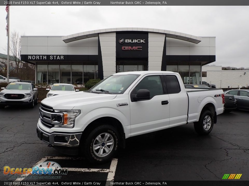 2018 Ford F150 XLT SuperCab 4x4 Oxford White / Earth Gray Photo #1