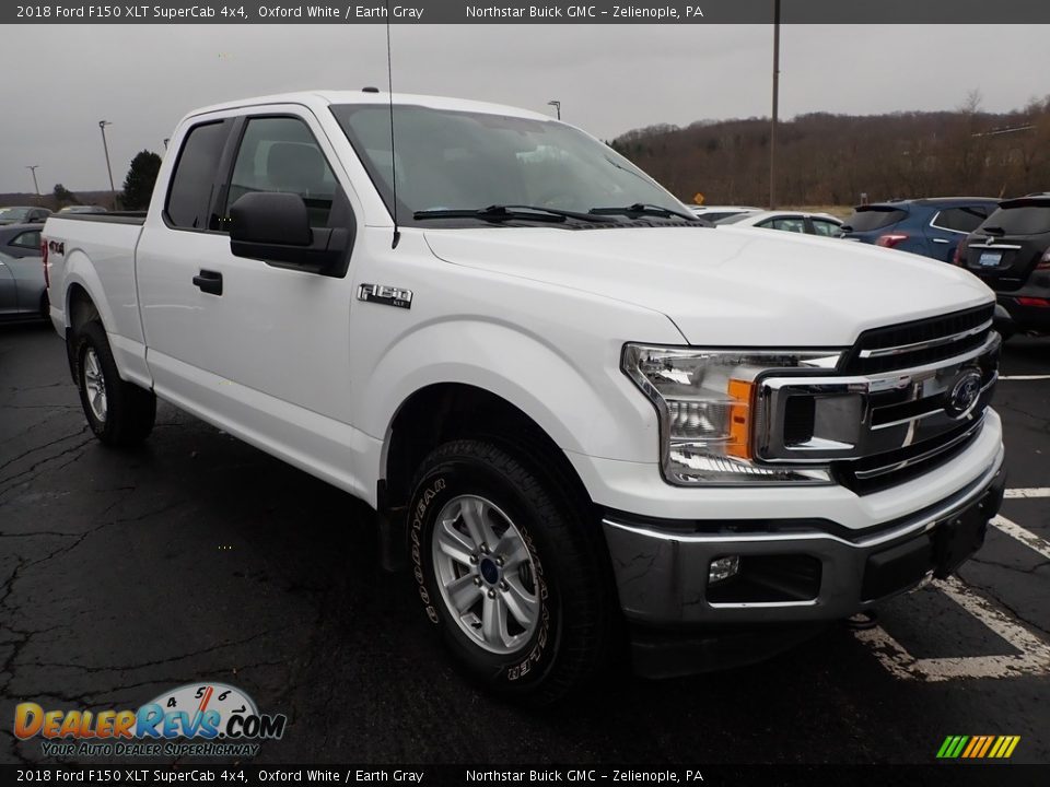 2018 Ford F150 XLT SuperCab 4x4 Oxford White / Earth Gray Photo #4