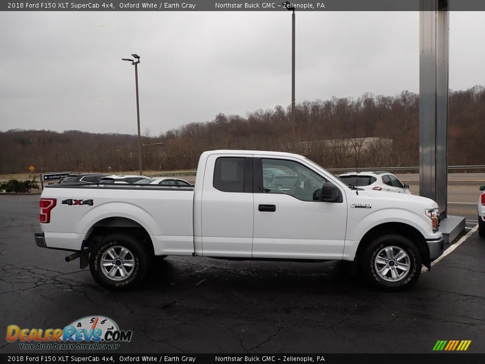 2018 Ford F150 XLT SuperCab 4x4 Oxford White / Earth Gray Photo #5