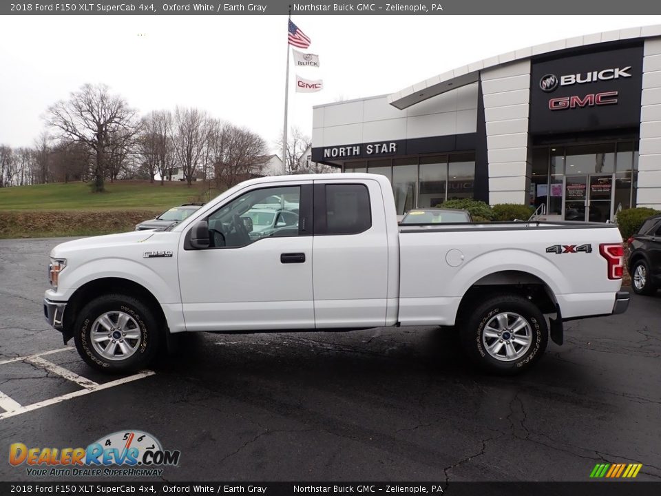 2018 Ford F150 XLT SuperCab 4x4 Oxford White / Earth Gray Photo #13