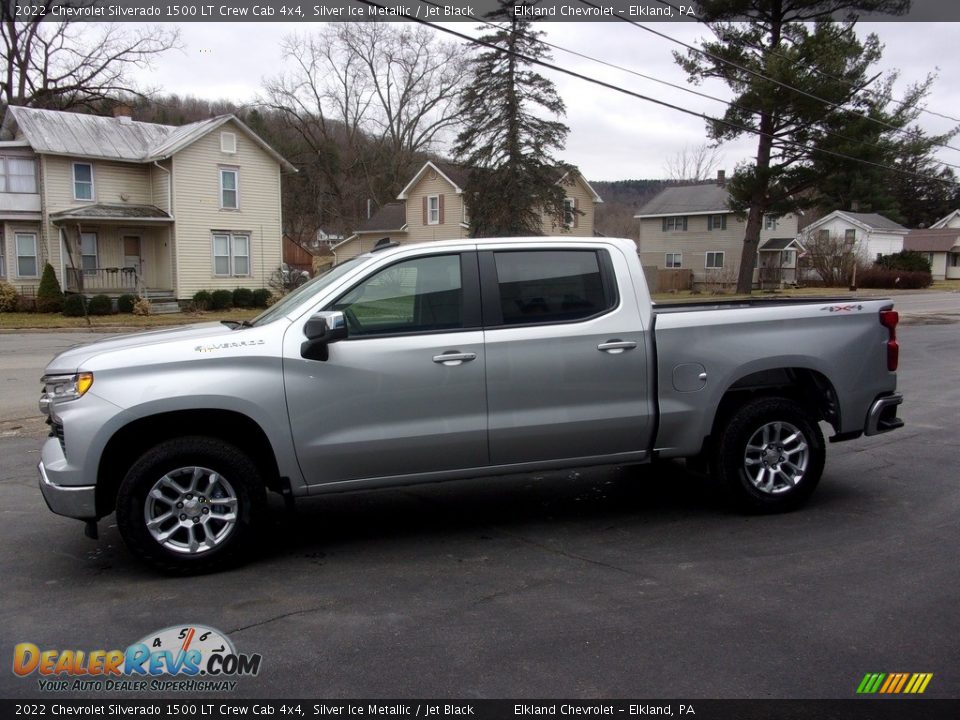 2022 Chevrolet Silverado 1500 LT Crew Cab 4x4 Silver Ice Metallic / Jet Black Photo #6