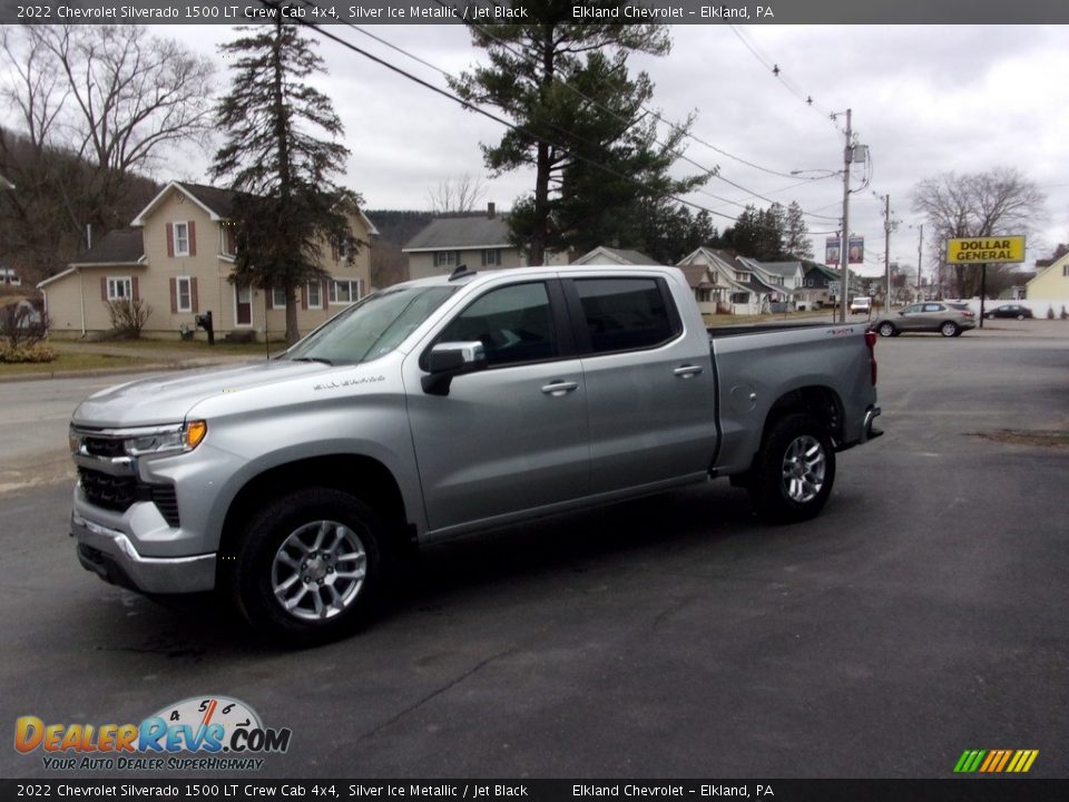 2022 Chevrolet Silverado 1500 LT Crew Cab 4x4 Silver Ice Metallic / Jet Black Photo #7