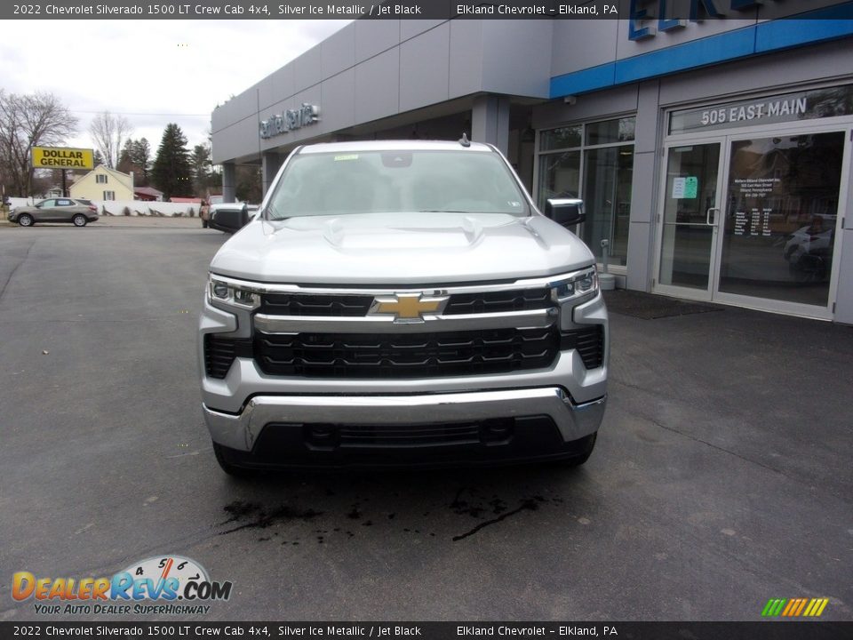 2022 Chevrolet Silverado 1500 LT Crew Cab 4x4 Silver Ice Metallic / Jet Black Photo #8