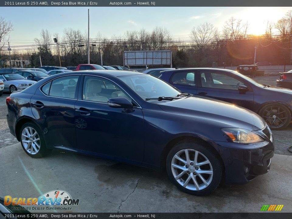 2011 Lexus IS 250 AWD Deep Sea Blue Mica / Ecru Photo #3