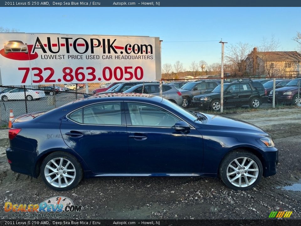 2011 Lexus IS 250 AWD Deep Sea Blue Mica / Ecru Photo #4