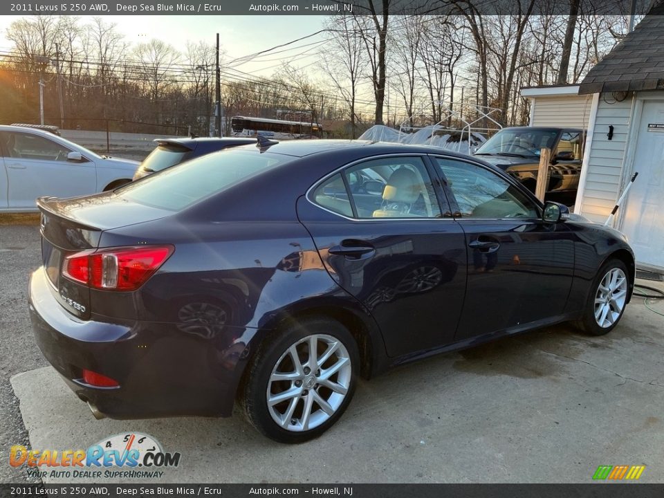 2011 Lexus IS 250 AWD Deep Sea Blue Mica / Ecru Photo #5