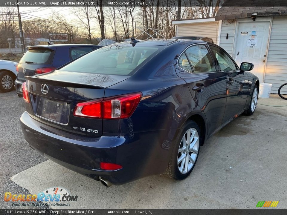 2011 Lexus IS 250 AWD Deep Sea Blue Mica / Ecru Photo #6