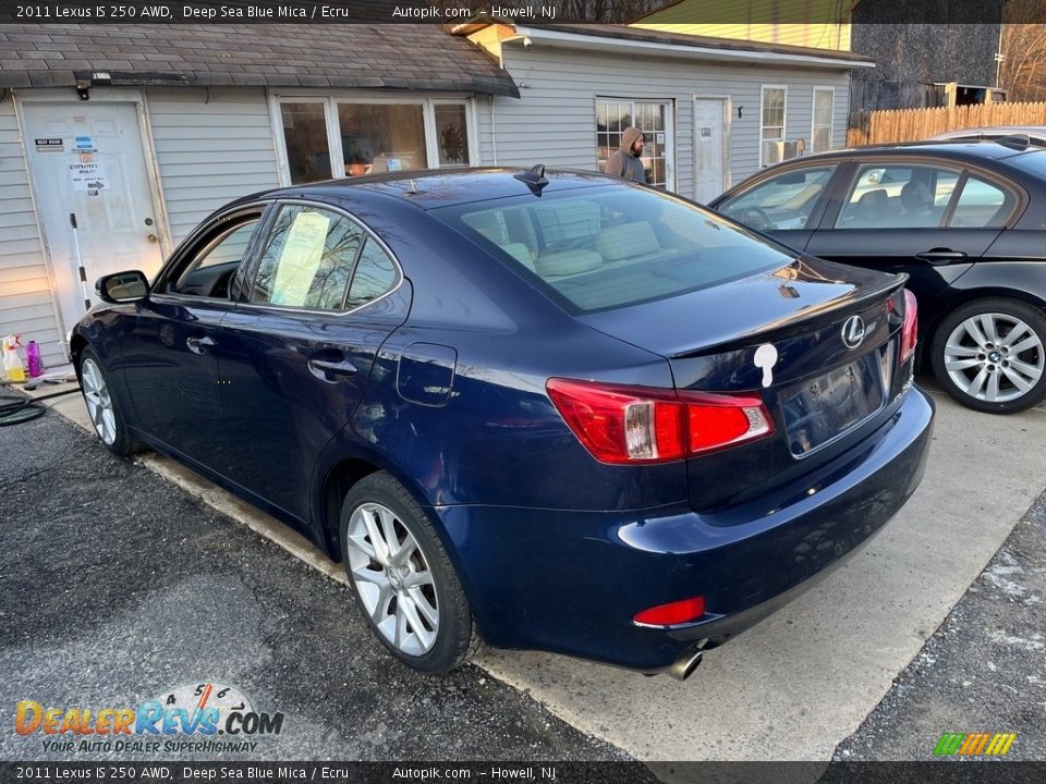 2011 Lexus IS 250 AWD Deep Sea Blue Mica / Ecru Photo #8