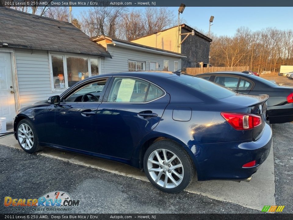 2011 Lexus IS 250 AWD Deep Sea Blue Mica / Ecru Photo #9