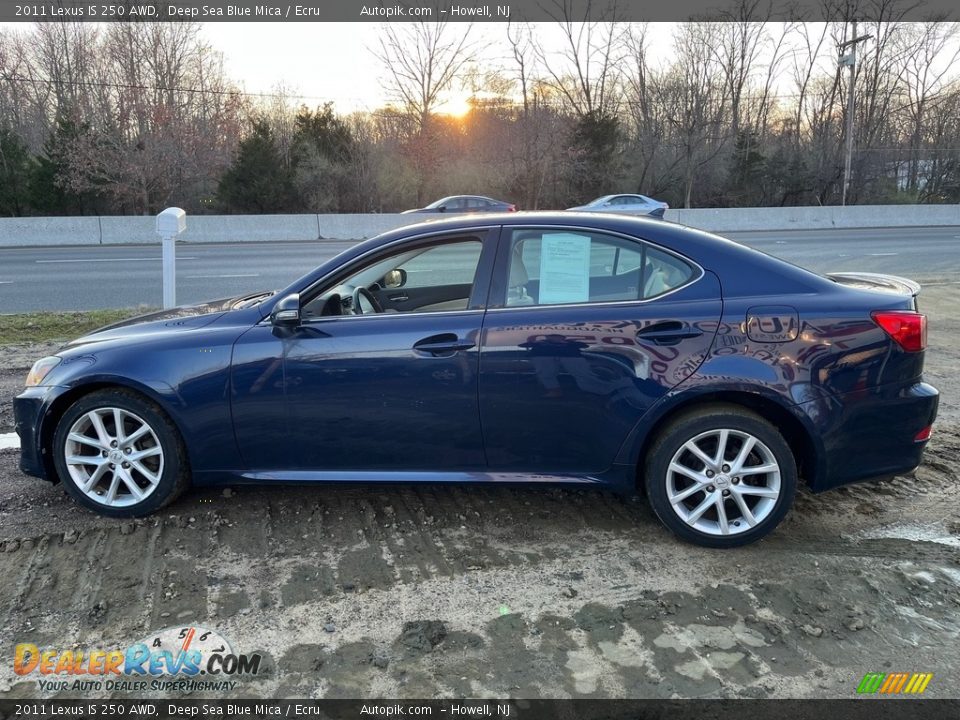 2011 Lexus IS 250 AWD Deep Sea Blue Mica / Ecru Photo #10