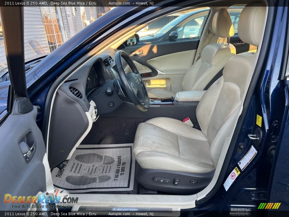 2011 Lexus IS 250 AWD Deep Sea Blue Mica / Ecru Photo #13